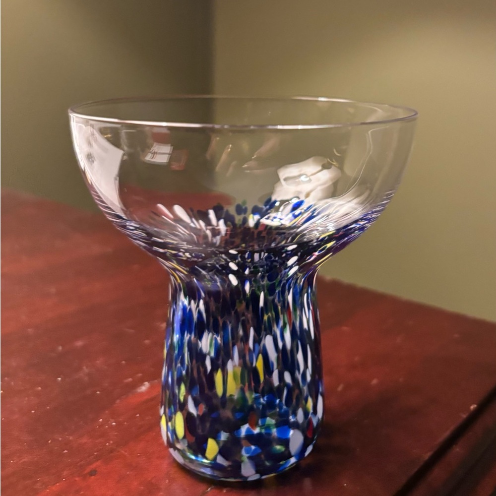 Elegant Blue Art Glasses